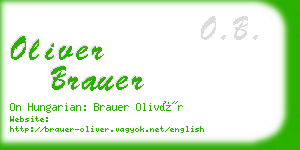 oliver brauer business card